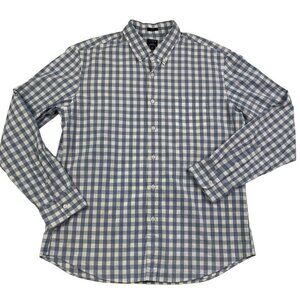 J. Crew Slim Flex Washed Long Sleeve Button Down Shirt Men's Size XL